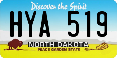 ND license plate HYA519