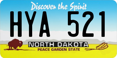 ND license plate HYA521