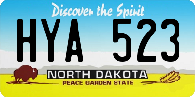 ND license plate HYA523