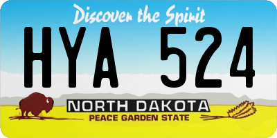 ND license plate HYA524
