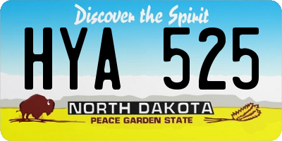 ND license plate HYA525
