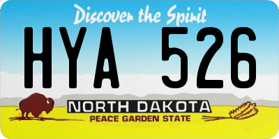 ND license plate HYA526