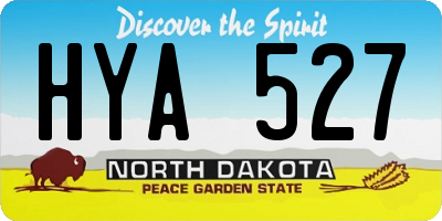 ND license plate HYA527