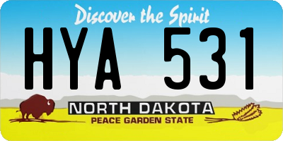 ND license plate HYA531