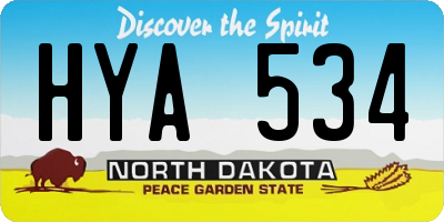 ND license plate HYA534