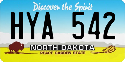 ND license plate HYA542
