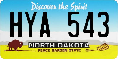 ND license plate HYA543