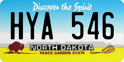 ND license plate HYA546