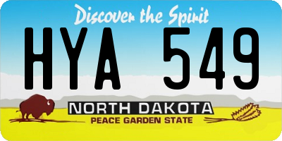 ND license plate HYA549