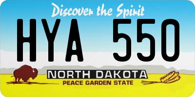 ND license plate HYA550