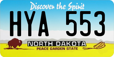 ND license plate HYA553
