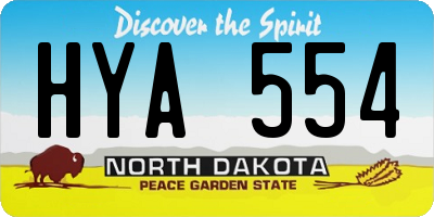 ND license plate HYA554