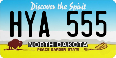 ND license plate HYA555