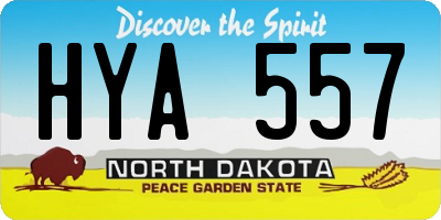 ND license plate HYA557