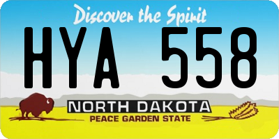ND license plate HYA558