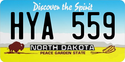ND license plate HYA559