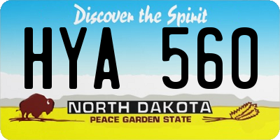 ND license plate HYA560
