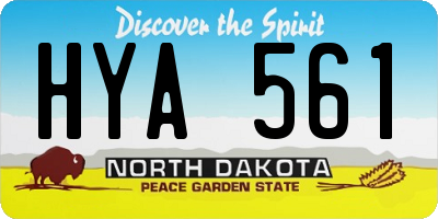 ND license plate HYA561