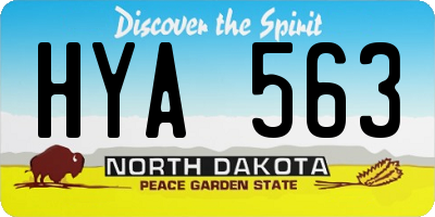 ND license plate HYA563