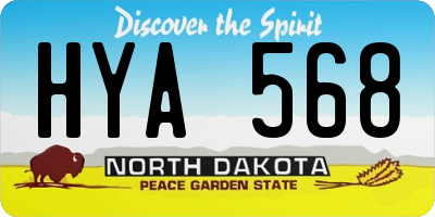 ND license plate HYA568
