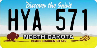 ND license plate HYA571