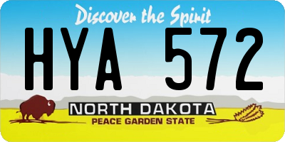 ND license plate HYA572