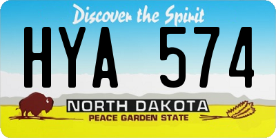 ND license plate HYA574