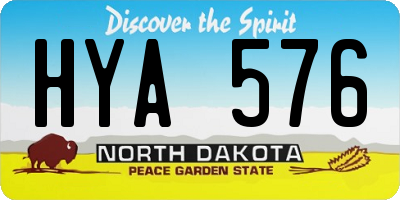 ND license plate HYA576