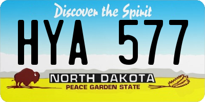 ND license plate HYA577