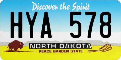 ND license plate HYA578