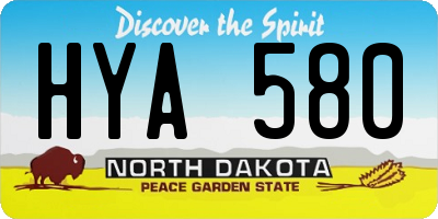 ND license plate HYA580