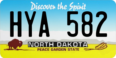 ND license plate HYA582