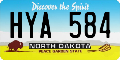 ND license plate HYA584