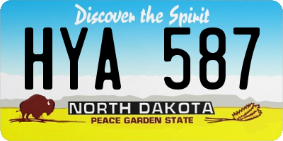 ND license plate HYA587