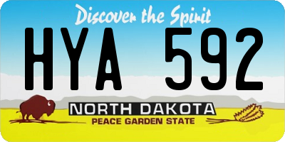 ND license plate HYA592