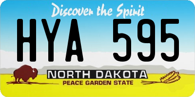 ND license plate HYA595
