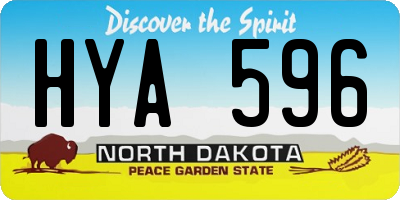 ND license plate HYA596