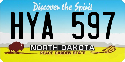 ND license plate HYA597