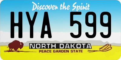 ND license plate HYA599