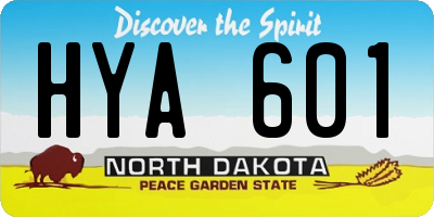 ND license plate HYA601