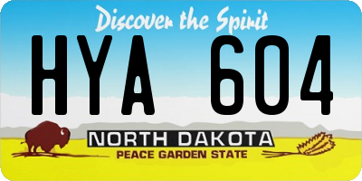 ND license plate HYA604
