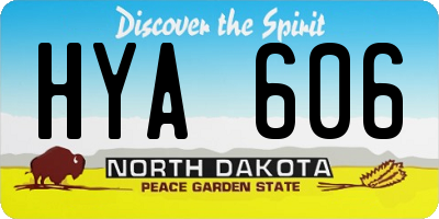 ND license plate HYA606