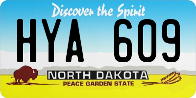 ND license plate HYA609