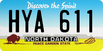 ND license plate HYA611