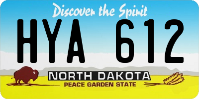 ND license plate HYA612