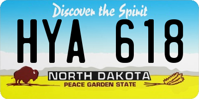 ND license plate HYA618