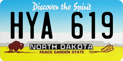 ND license plate HYA619