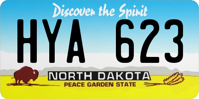 ND license plate HYA623