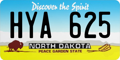 ND license plate HYA625