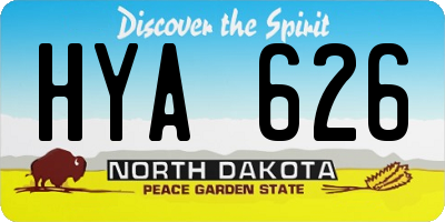 ND license plate HYA626